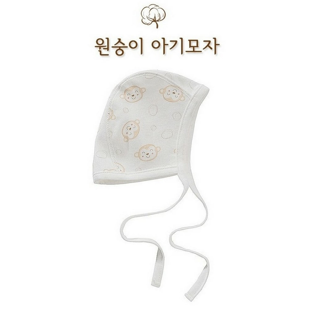 韓國製 Natura Organic 有機棉可愛猴子新生嬰兒7件套裝